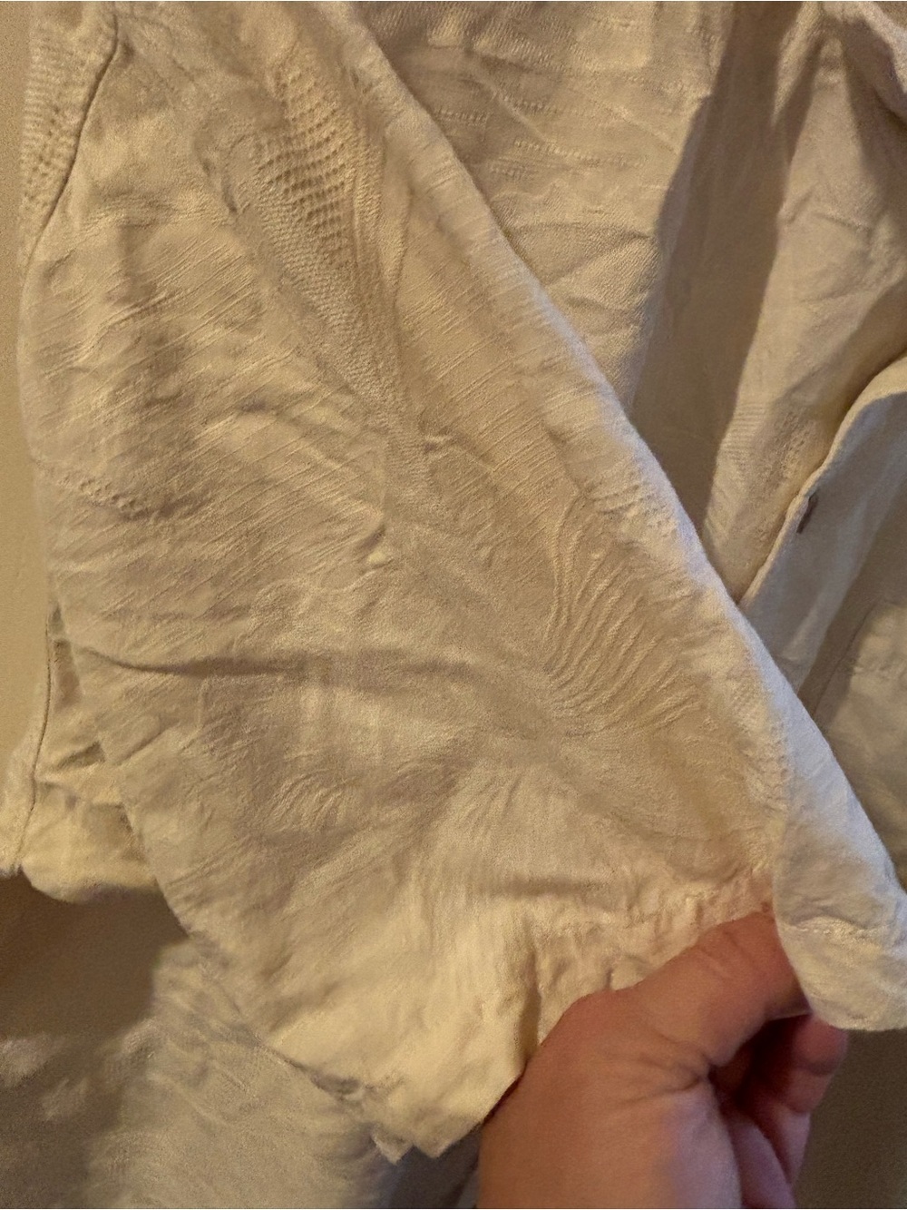 Tommy Bahama Cream Short-Sleeve Linen Button-Down Shirt large downwind to - Picture 7 of 12